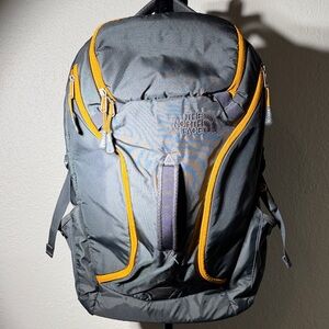 The North Face Charcoal and Mustard Backpack